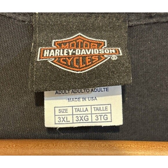 Harley-DavidsonHD  Mens 3XL XXXL Black T-Shirt Patriotic Skull & Flag Delaware - Picture 3 of 10